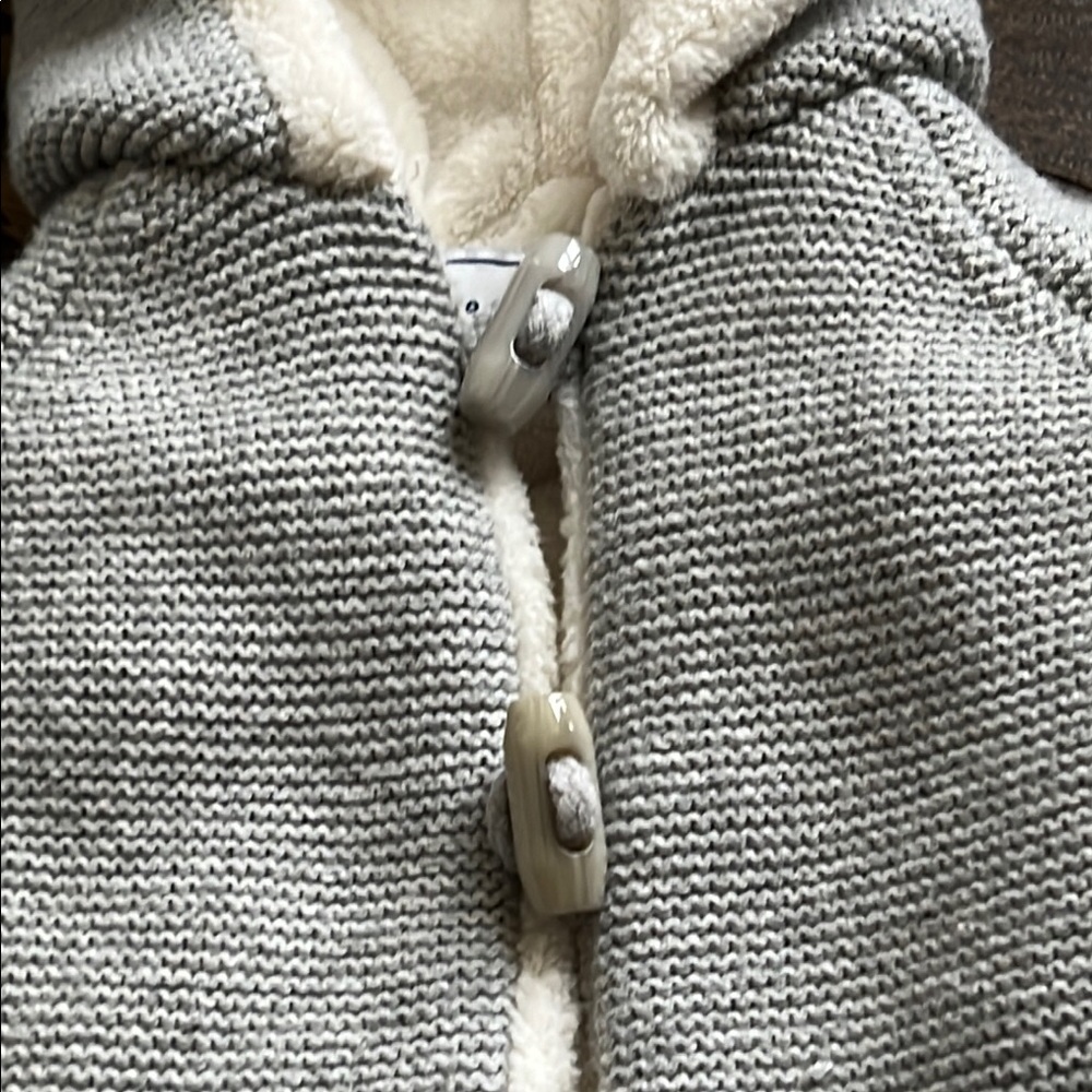 Tartine et Chocolat Plush Baby Jacket sweater knit gray 18 months baby unisex - Picture 11 of 16